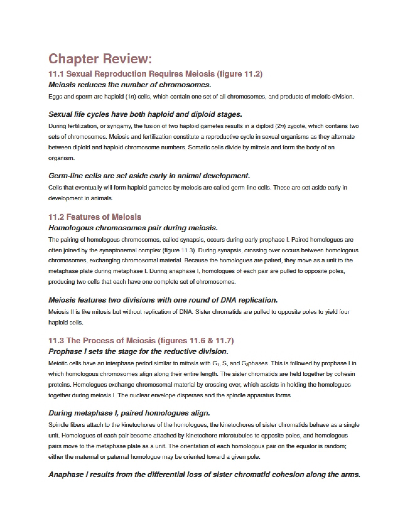 Cellular Biology Chapter 11