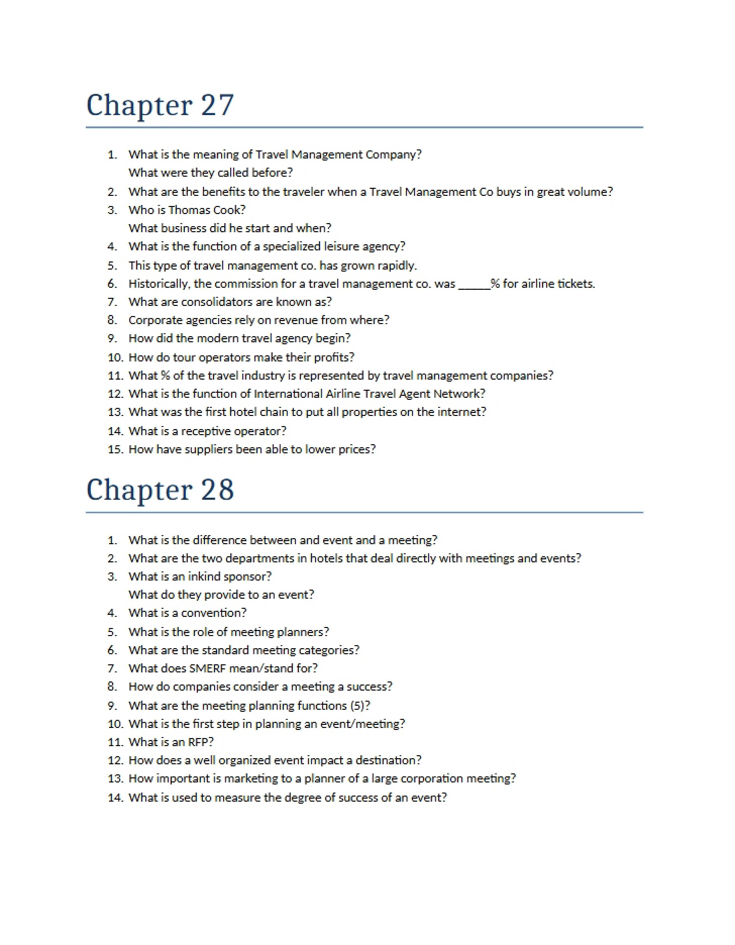 Twenty-Seventh Module Overview