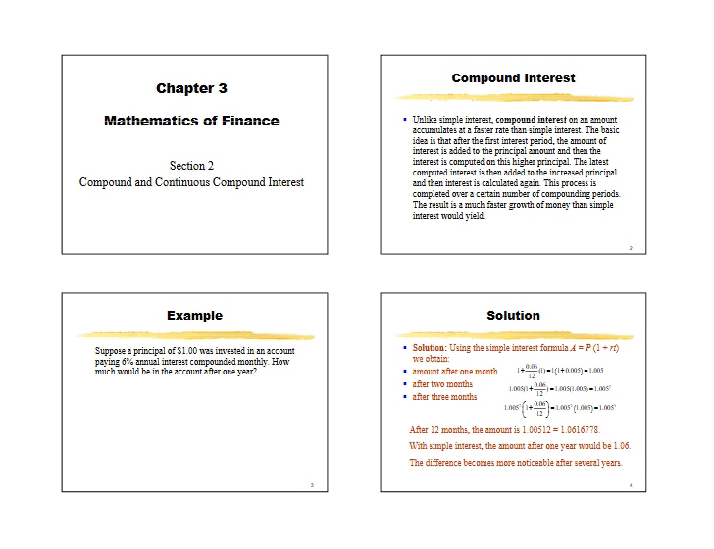Financial Mathematics Chapter 3