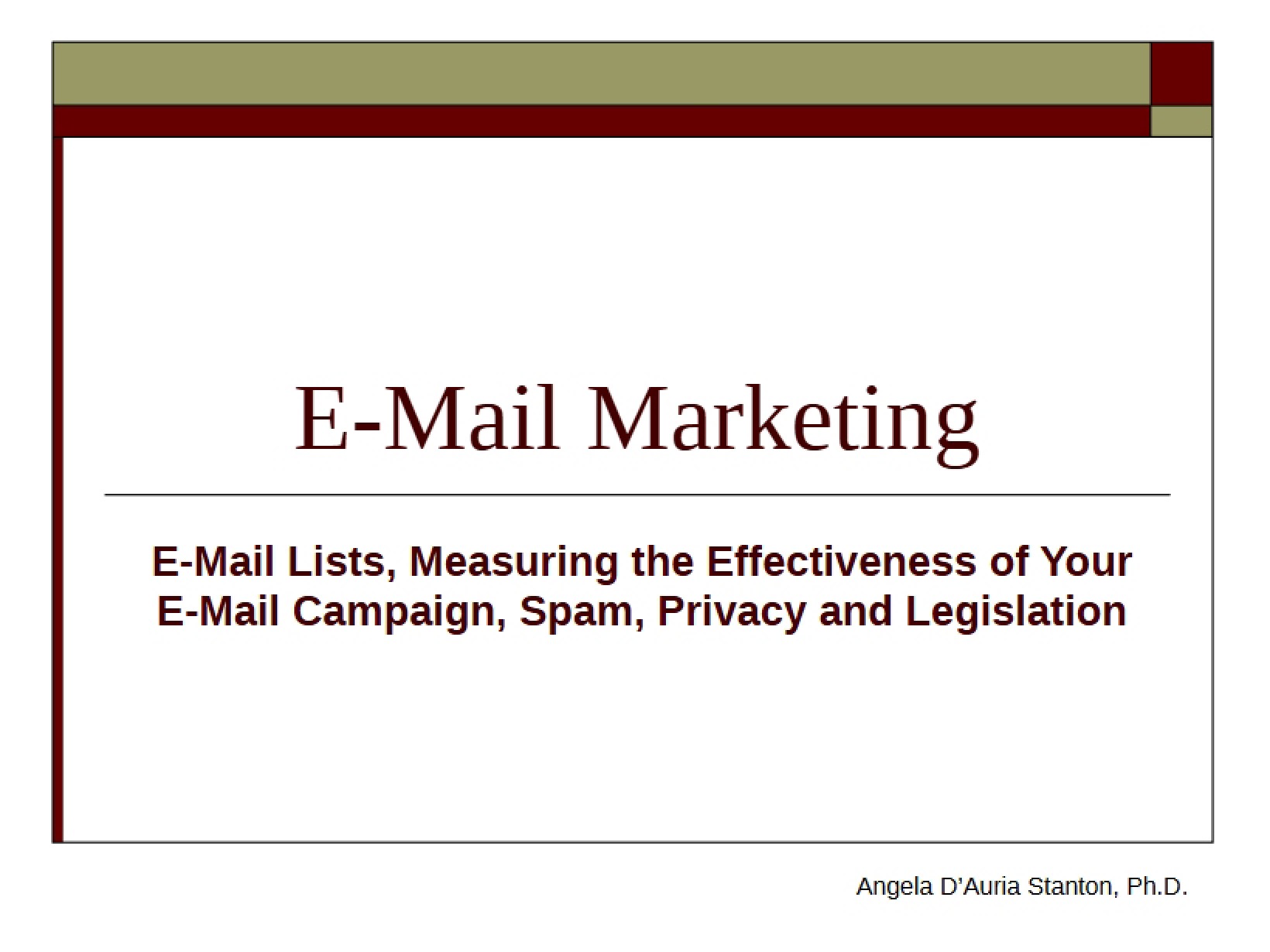 Marketing via Email