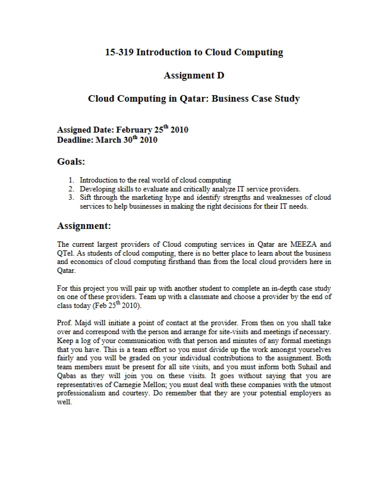 Cloud Computing Assignment