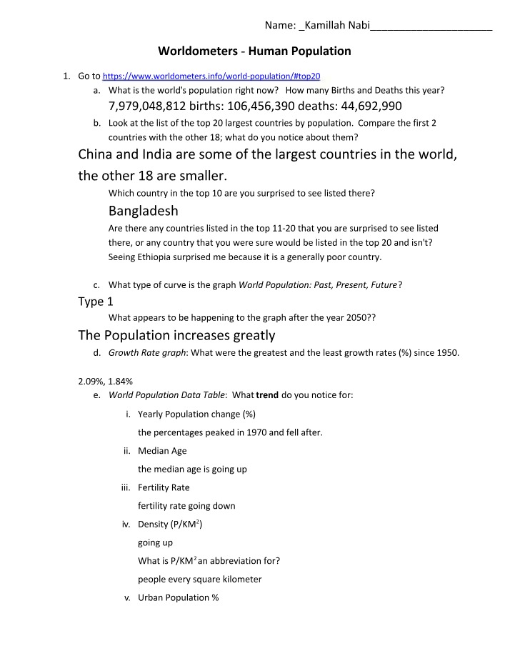 World Population Insights - Births and Deaths