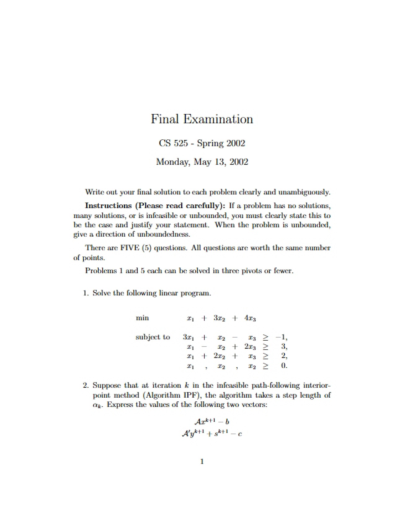 CS 525 Final Exam