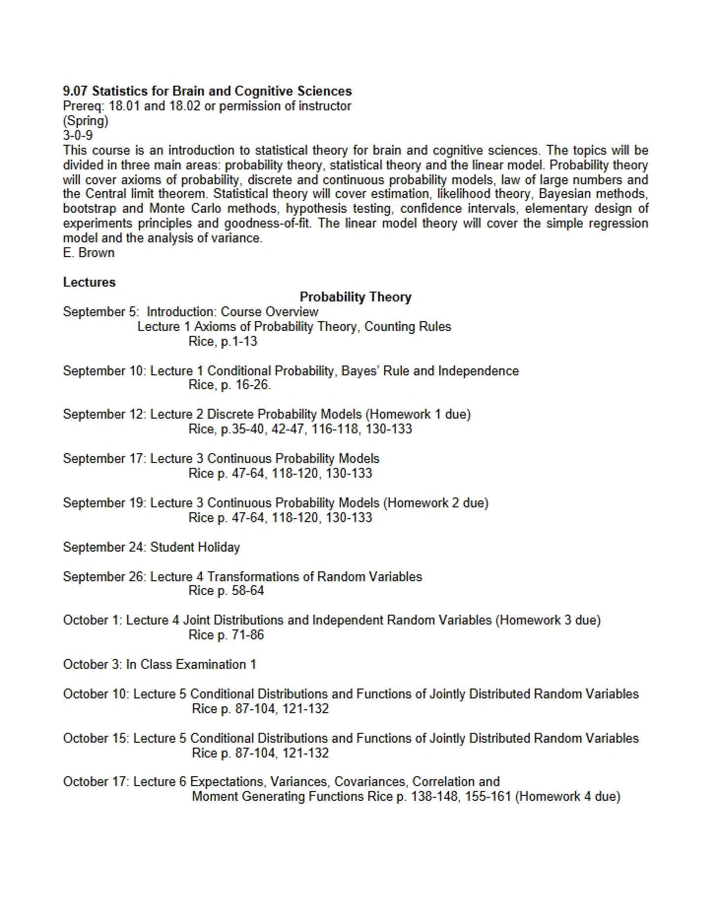 Course Syllabus