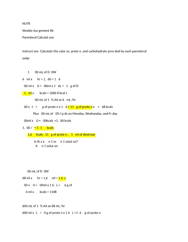 Weekly Assignment 6 for NUTR 4347