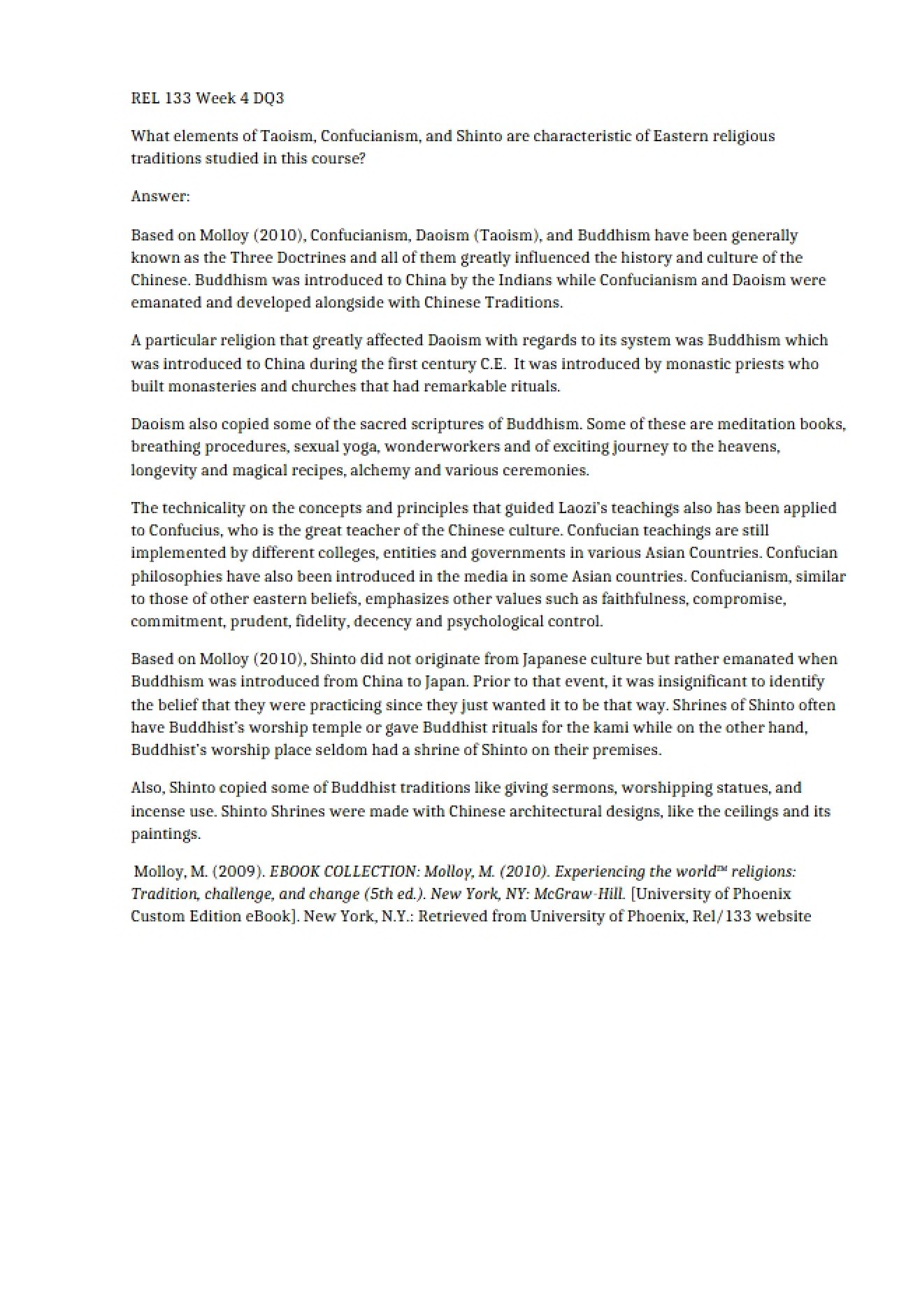 Discussion Topic Three for Week Four