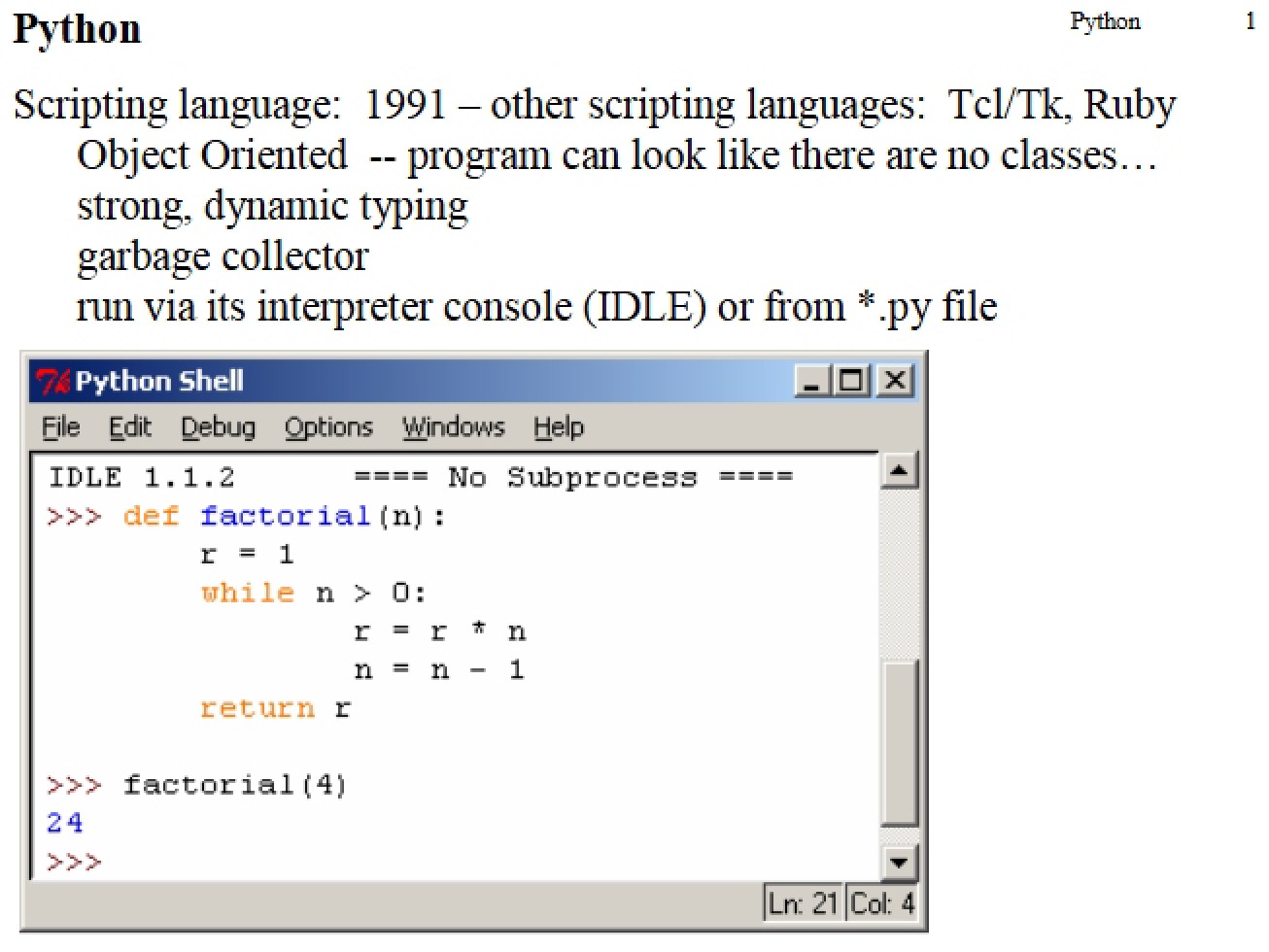 Python Programming