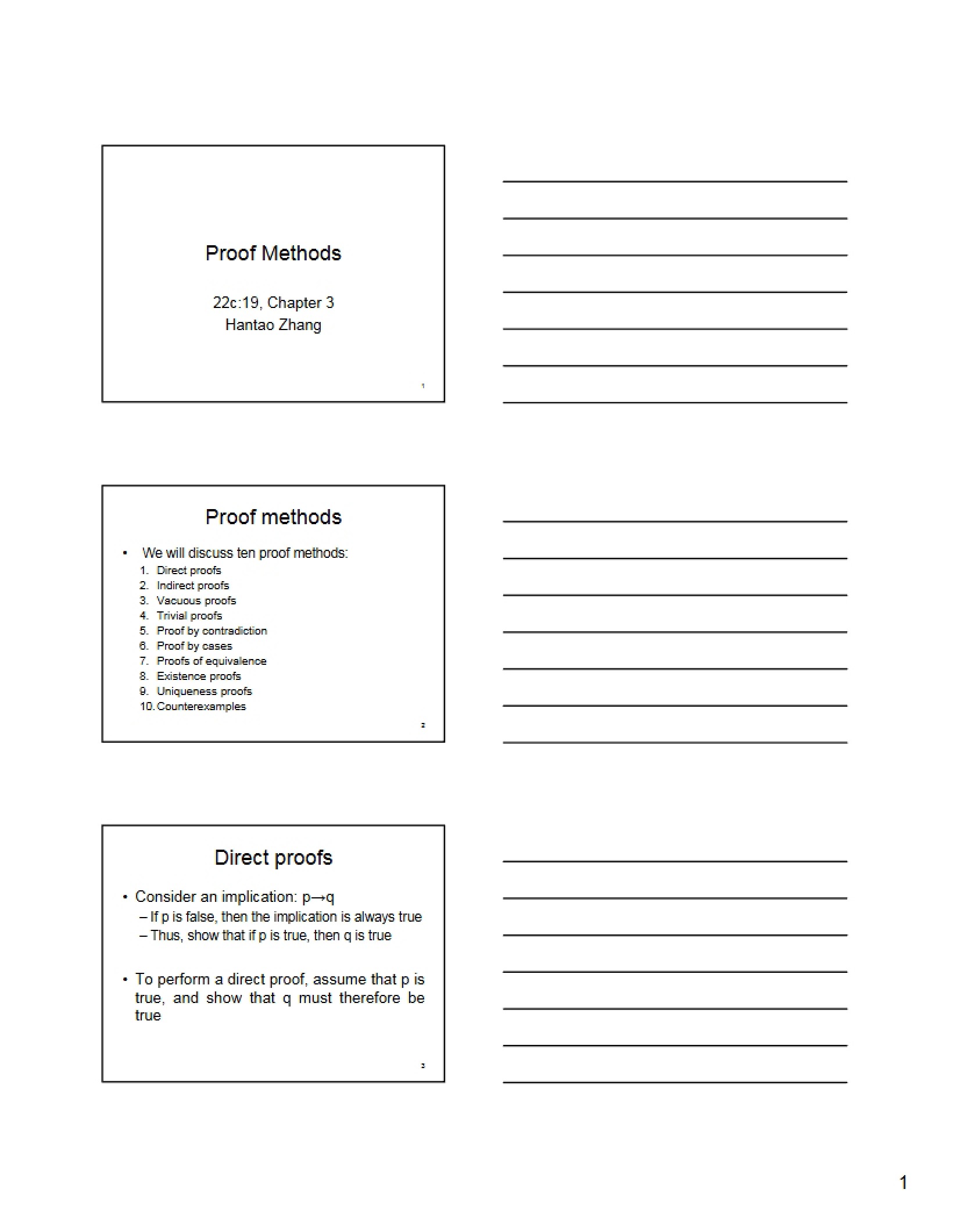 Methods of Proof