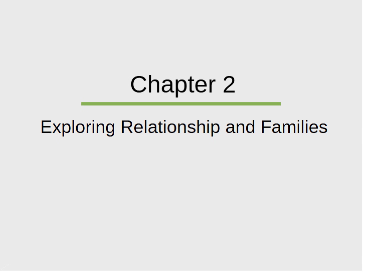 Families and Relationships Exploration