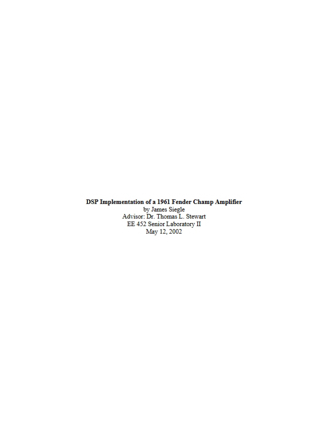 Implementing DSP