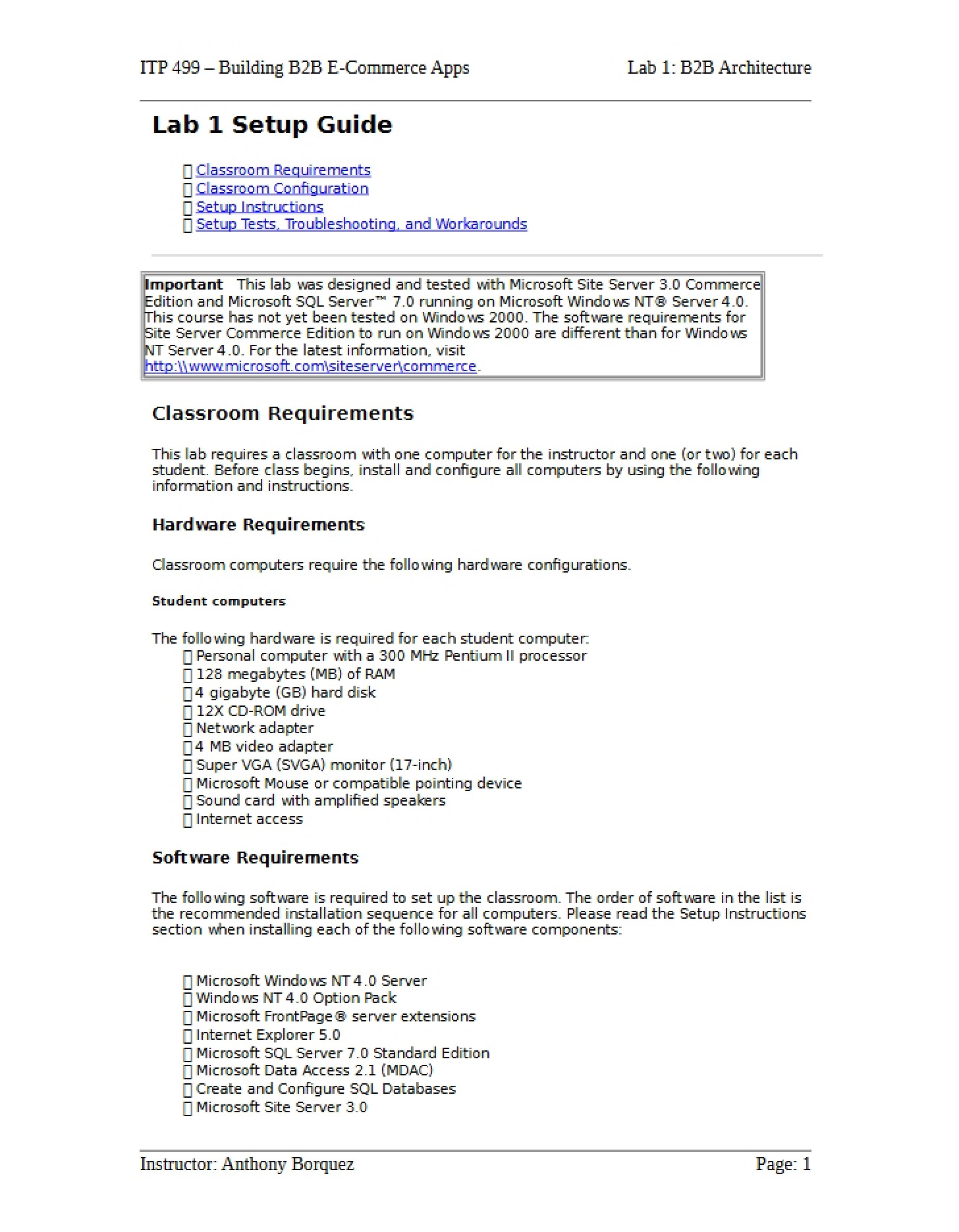 Setup Instructions for ITP 499 Lab 1