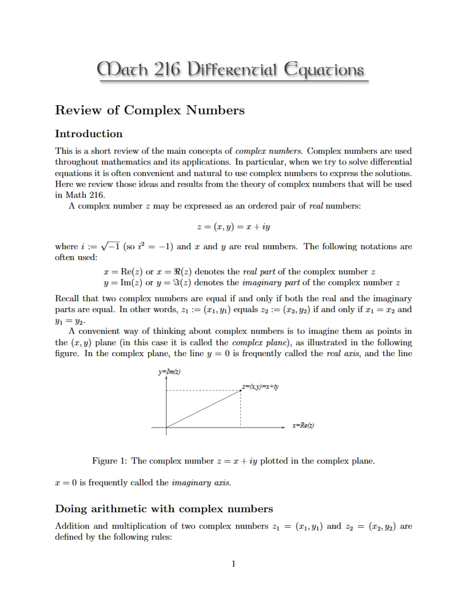 Numbers Complex