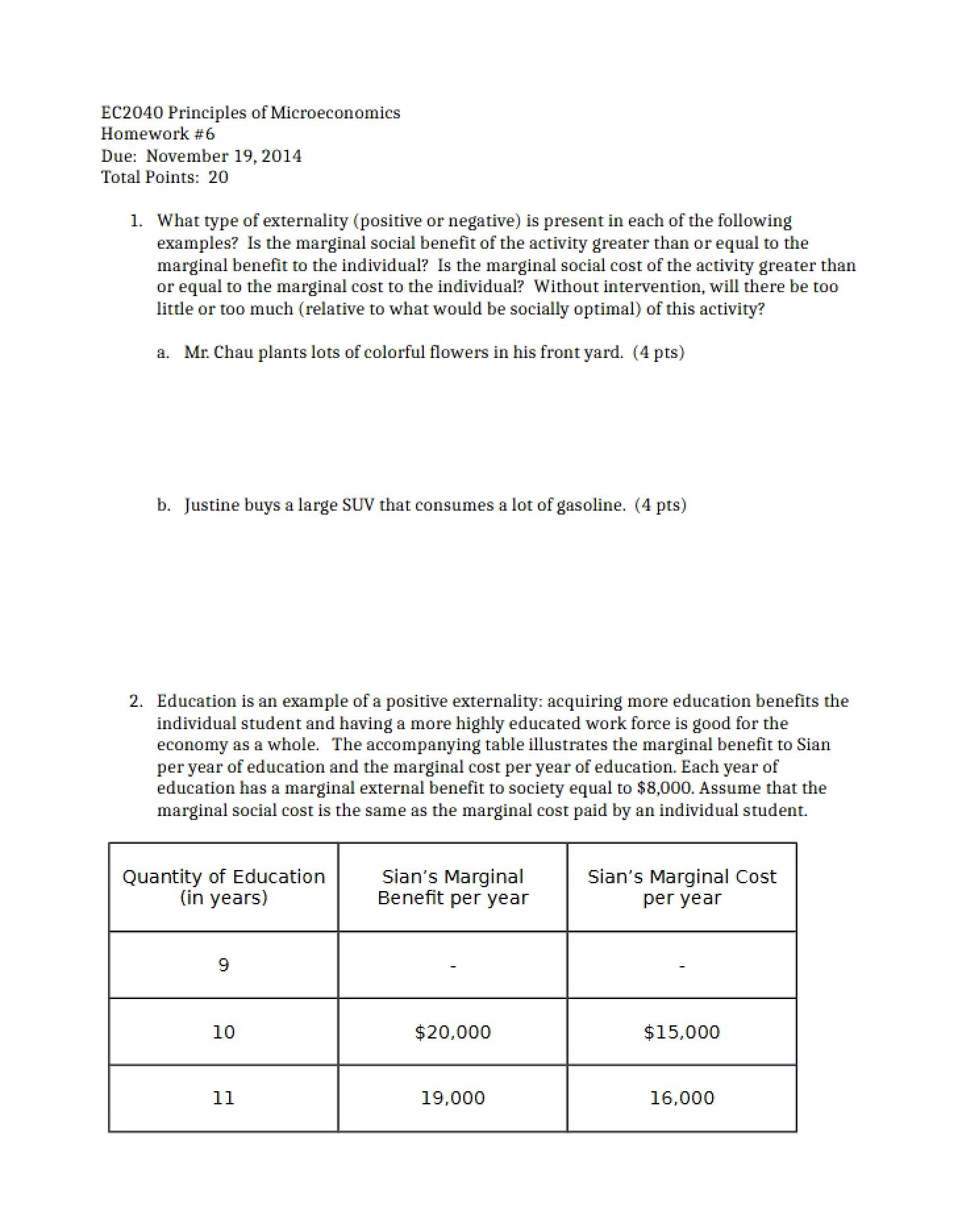 Homework 6 for Micro