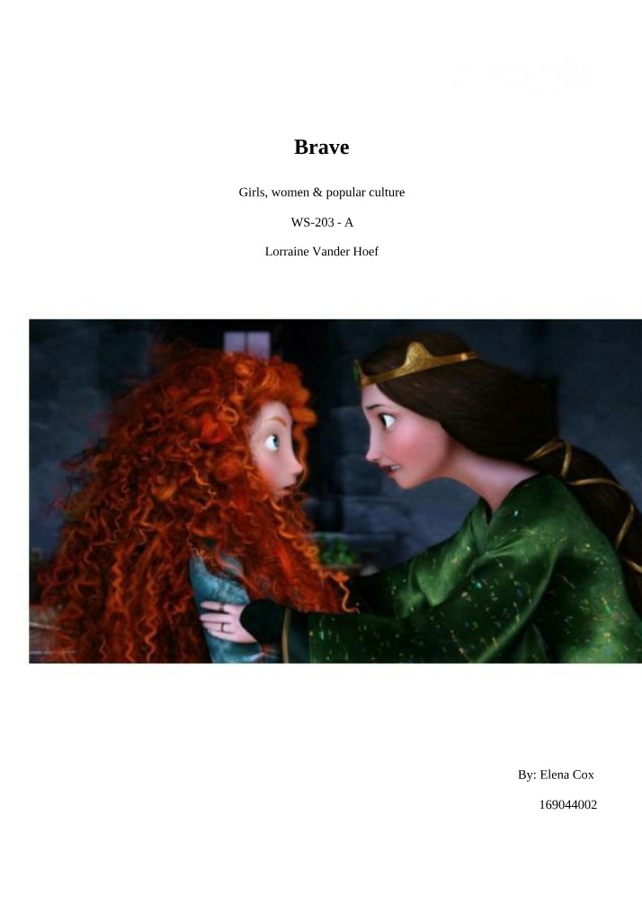 Challenging Patriarchy - The Brave Princess Storyline Analysis