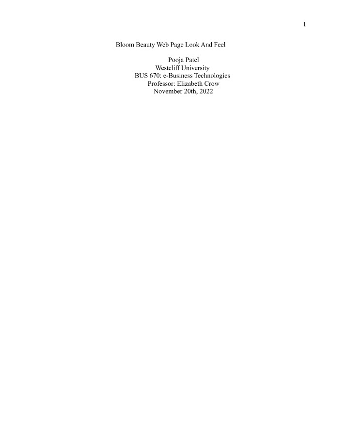 Bloom Beauty Web Page Design - Engaging and Interactive