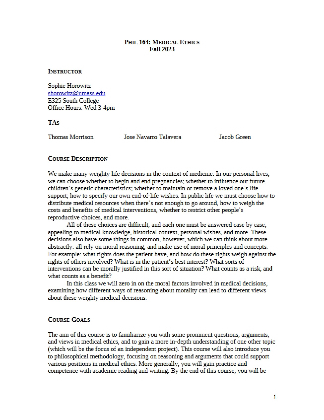 Course Syllabus