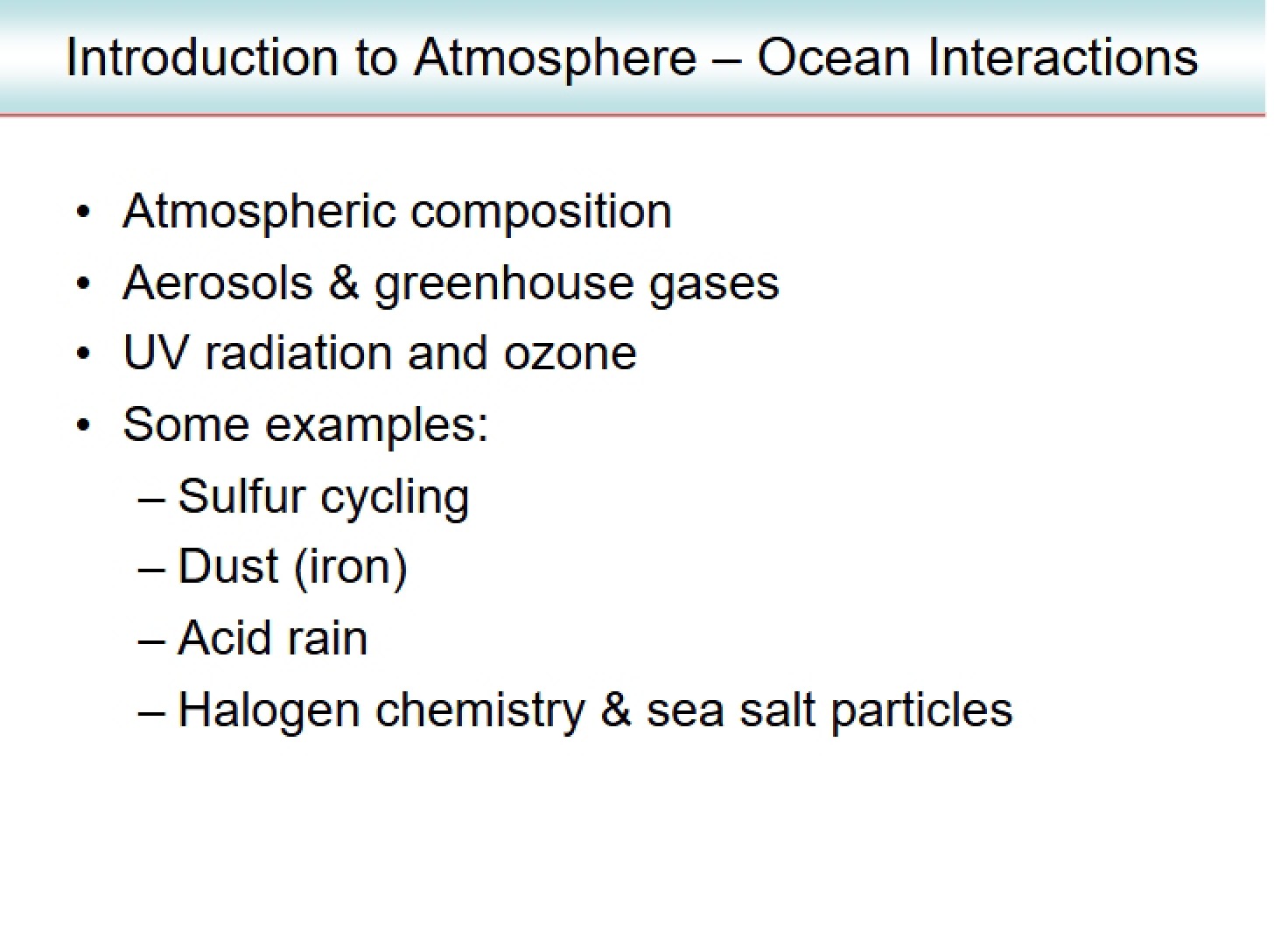 Atmosphere Introduction