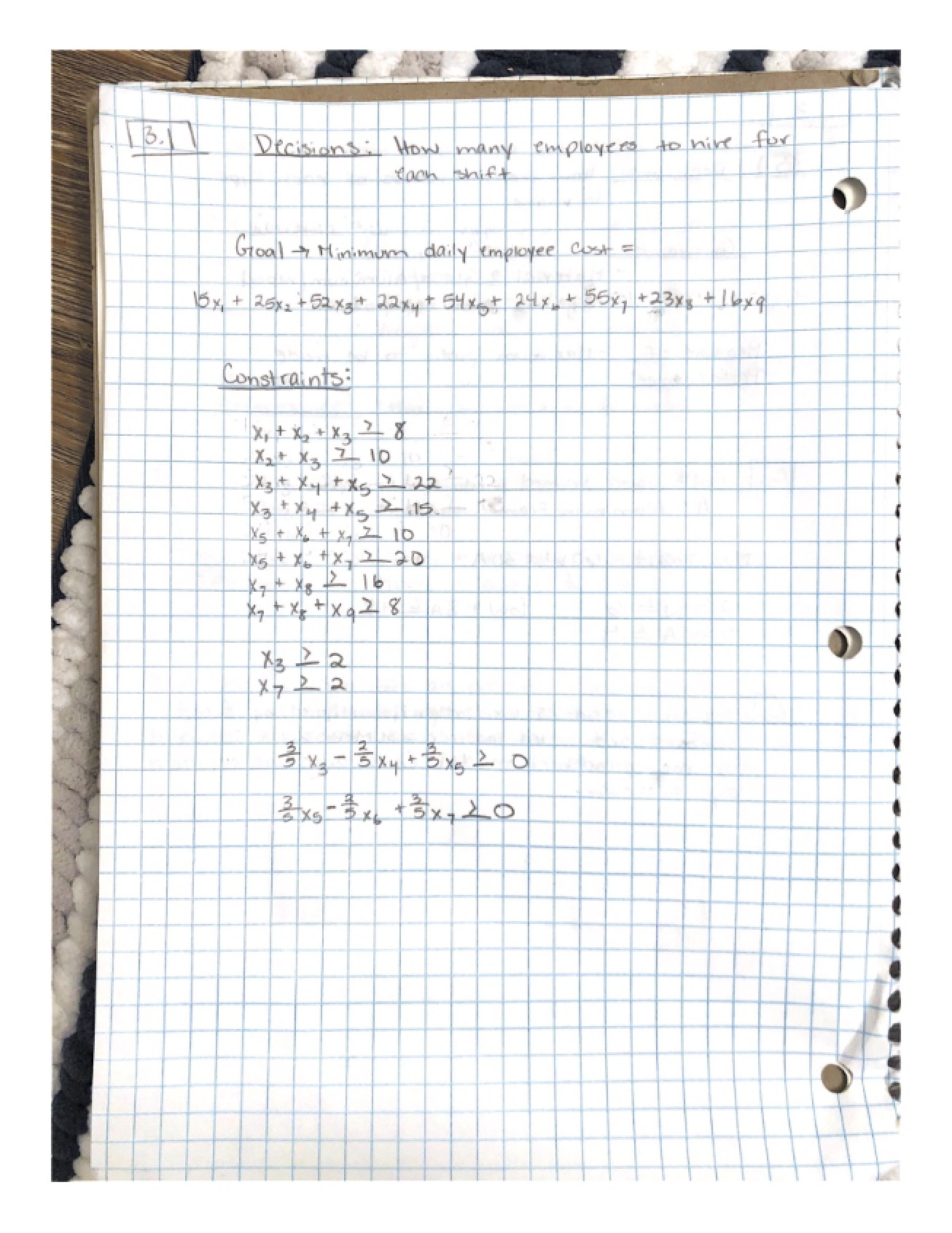 Decision Models Homework Three