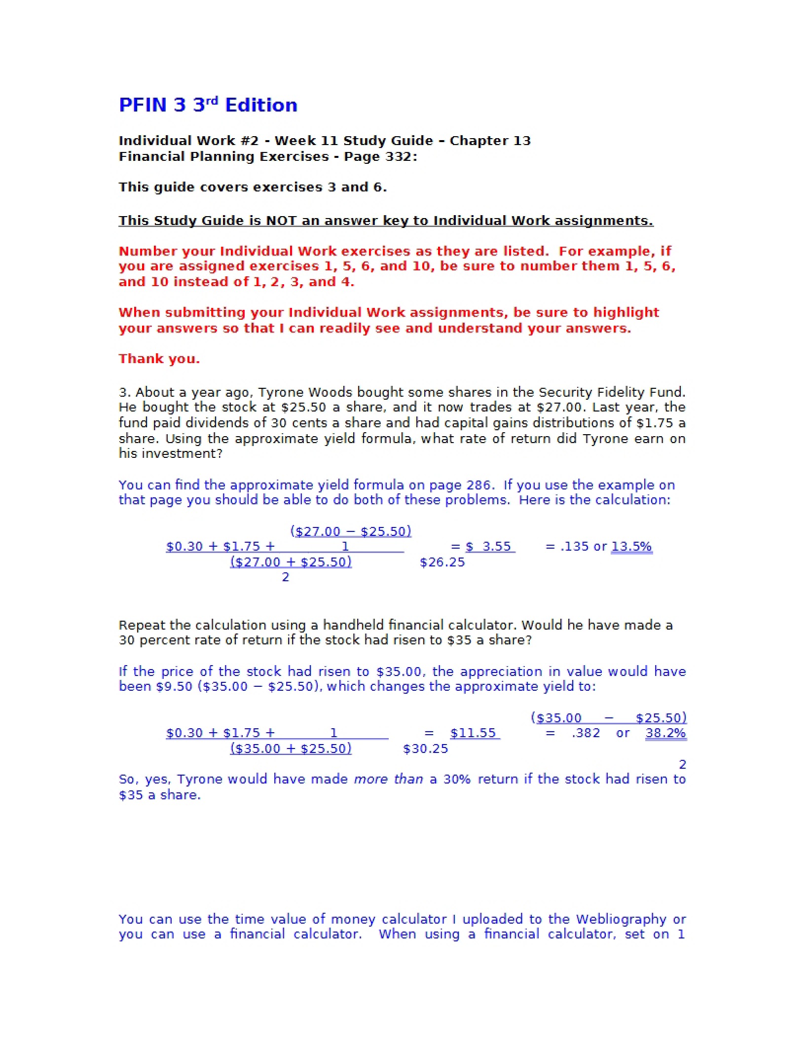 Finance Chapter 13