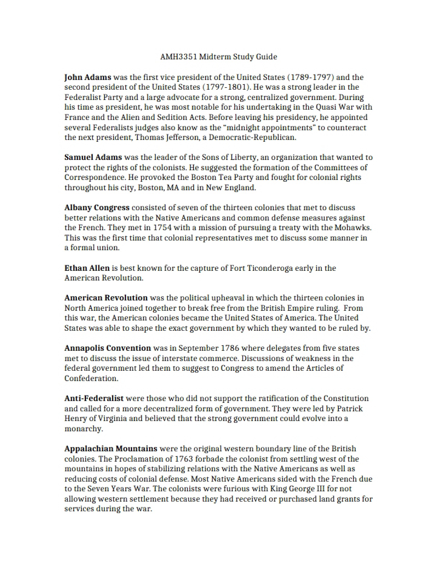 Preparation Roadmap for the Midterm Evaluation