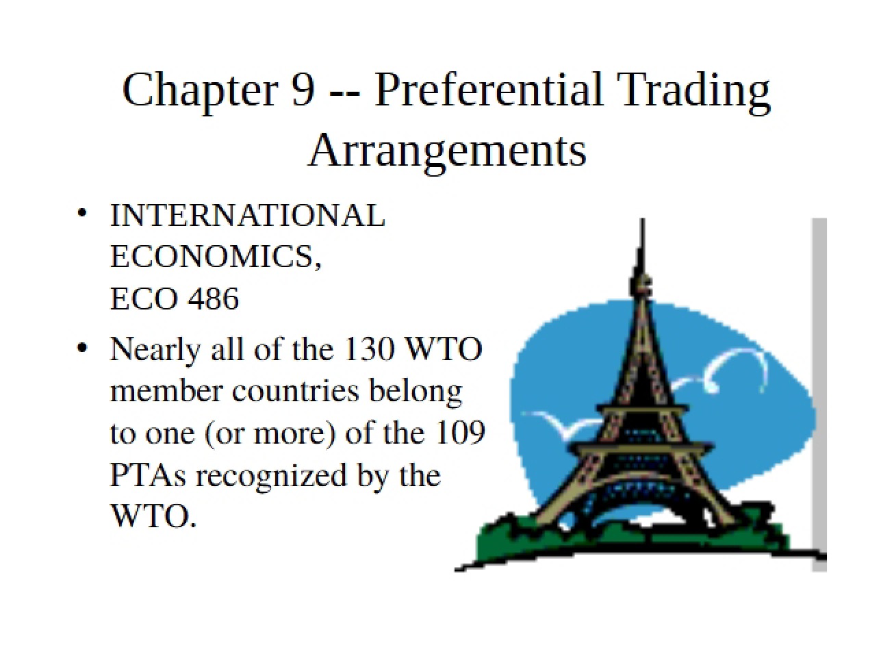 Trading Arrangements (Preferential)