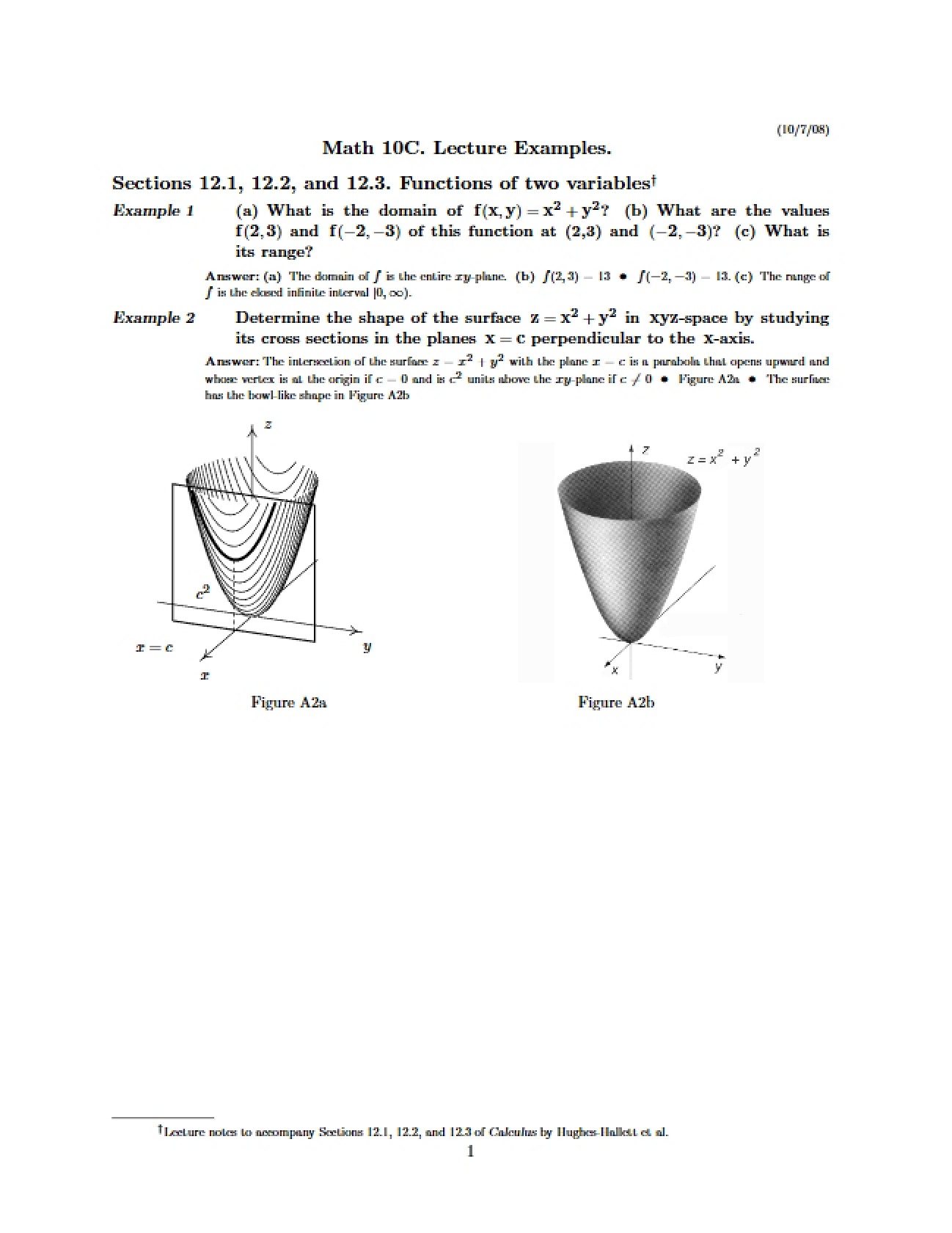 Math 10C Lecture-Based Sample Problems