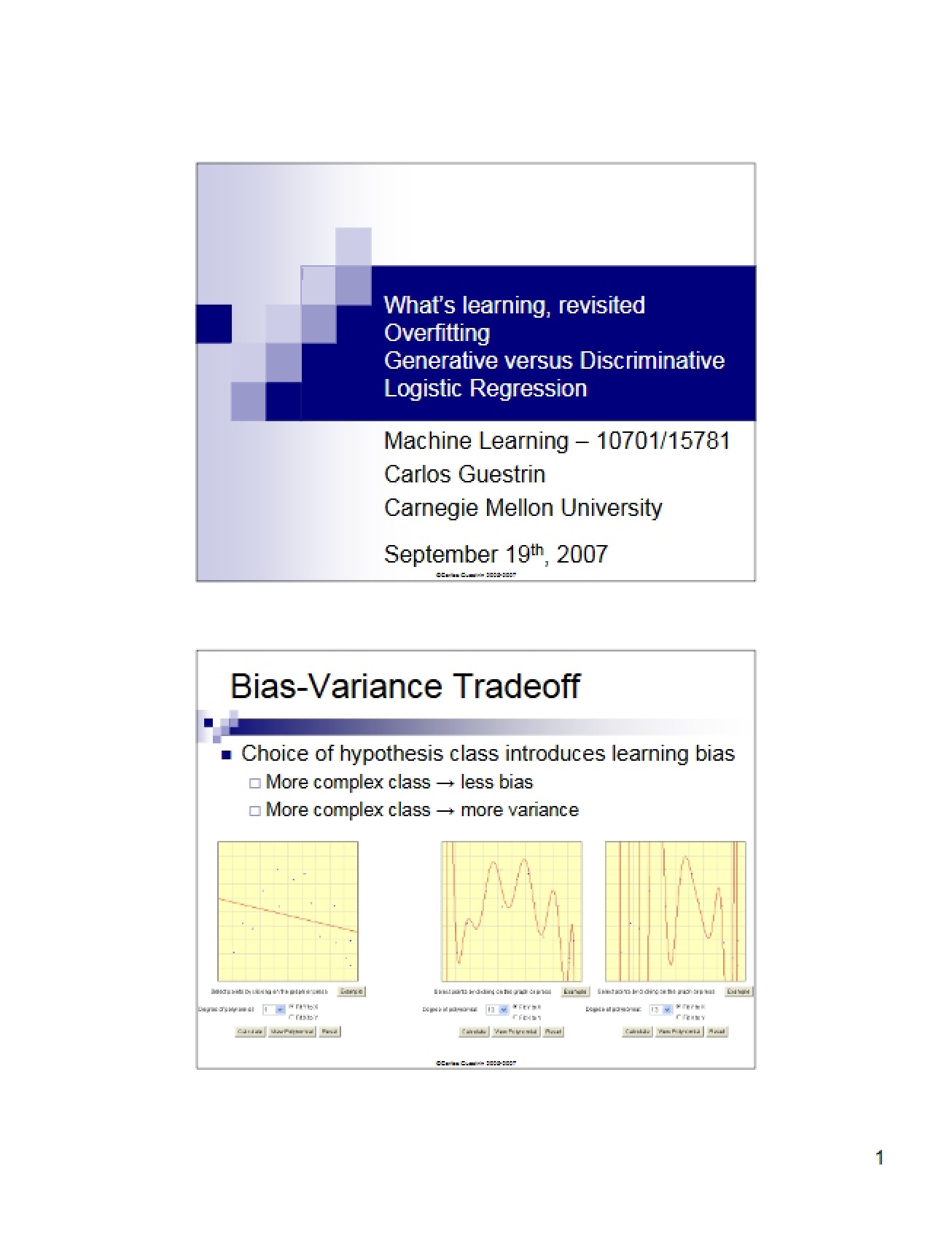 Overfitting and Learning Revisited