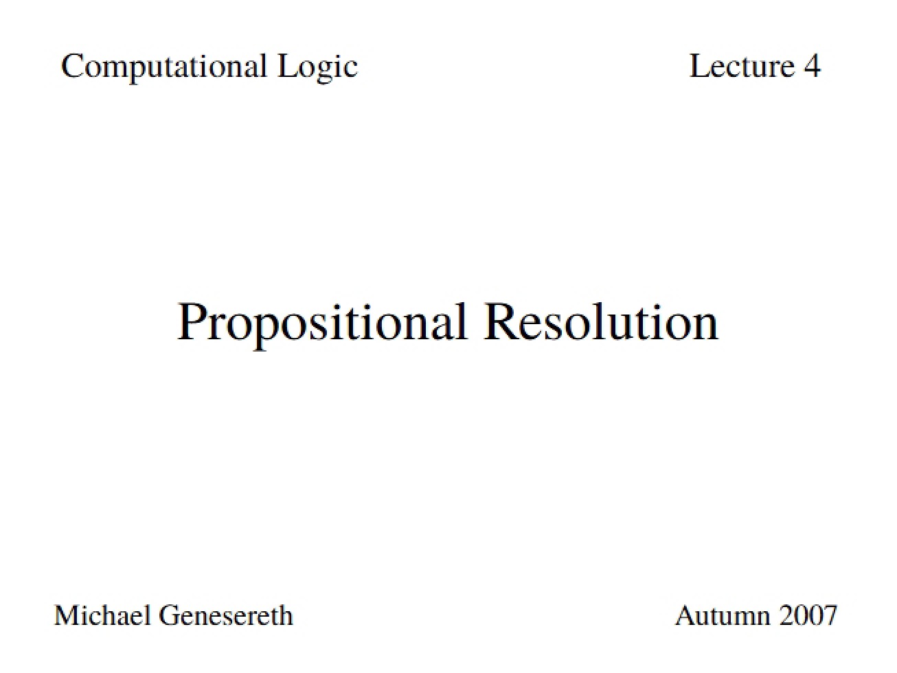 Propositional Logic (Set 2)
