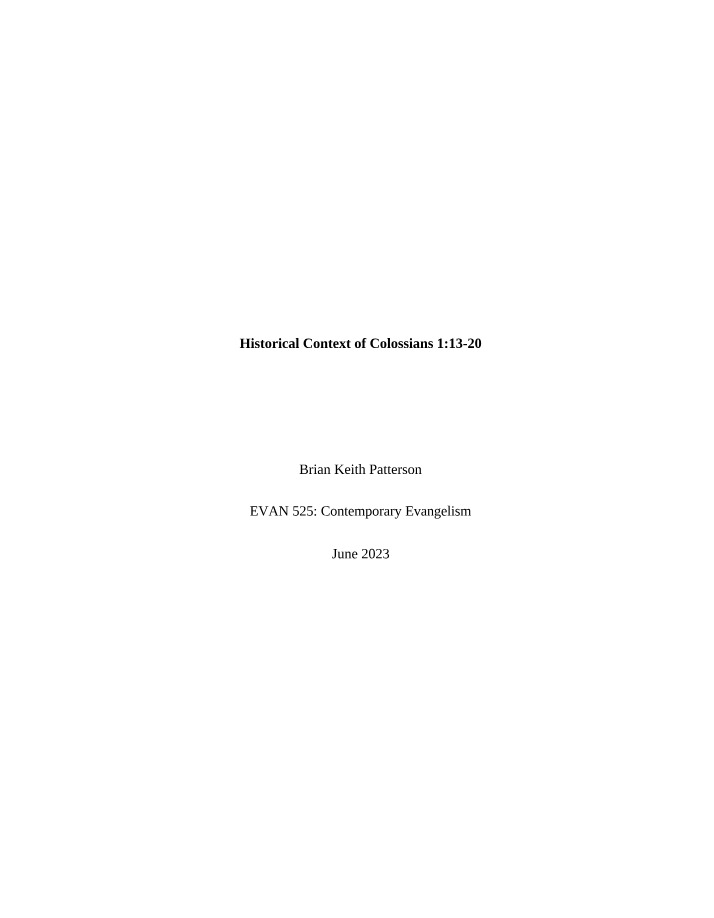 NGRK505 - Historical Context