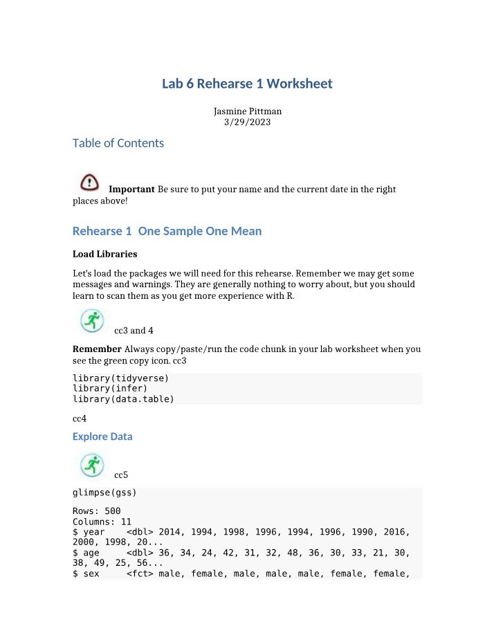 Worksheet for Lab 6 Rehearse 1