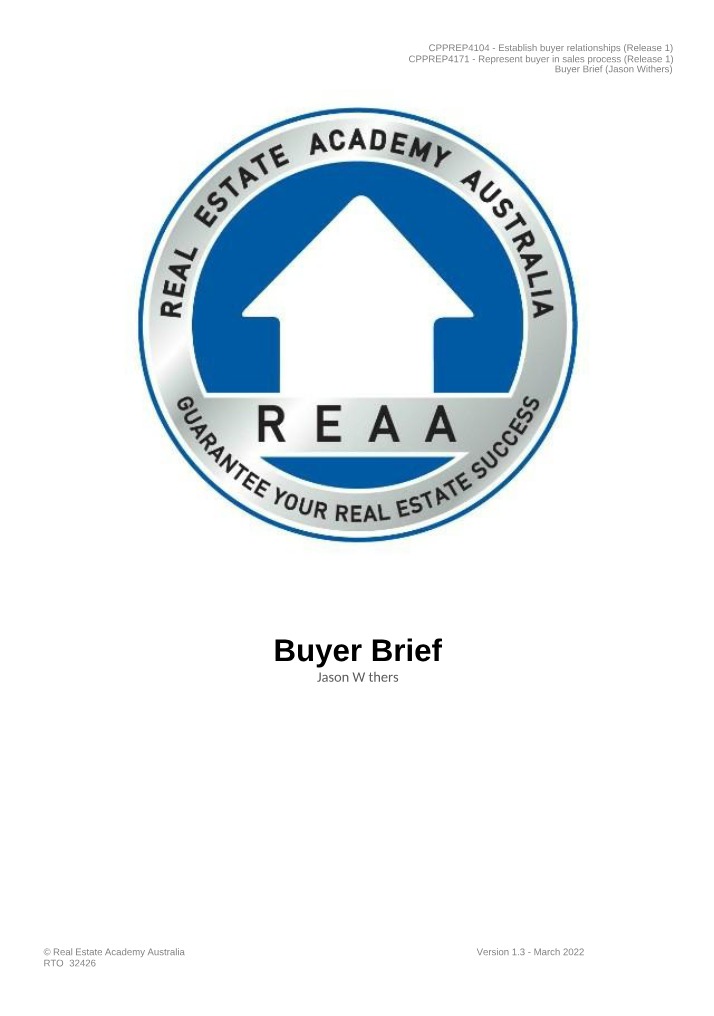 Buyer Brief Document