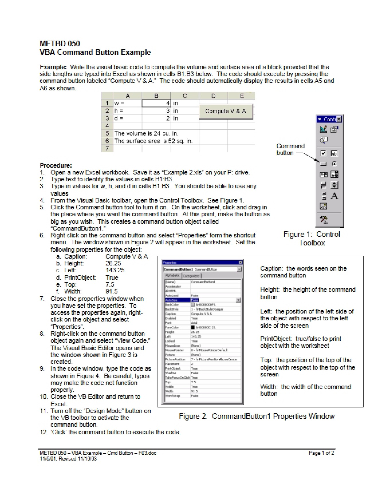 VBA Command Button