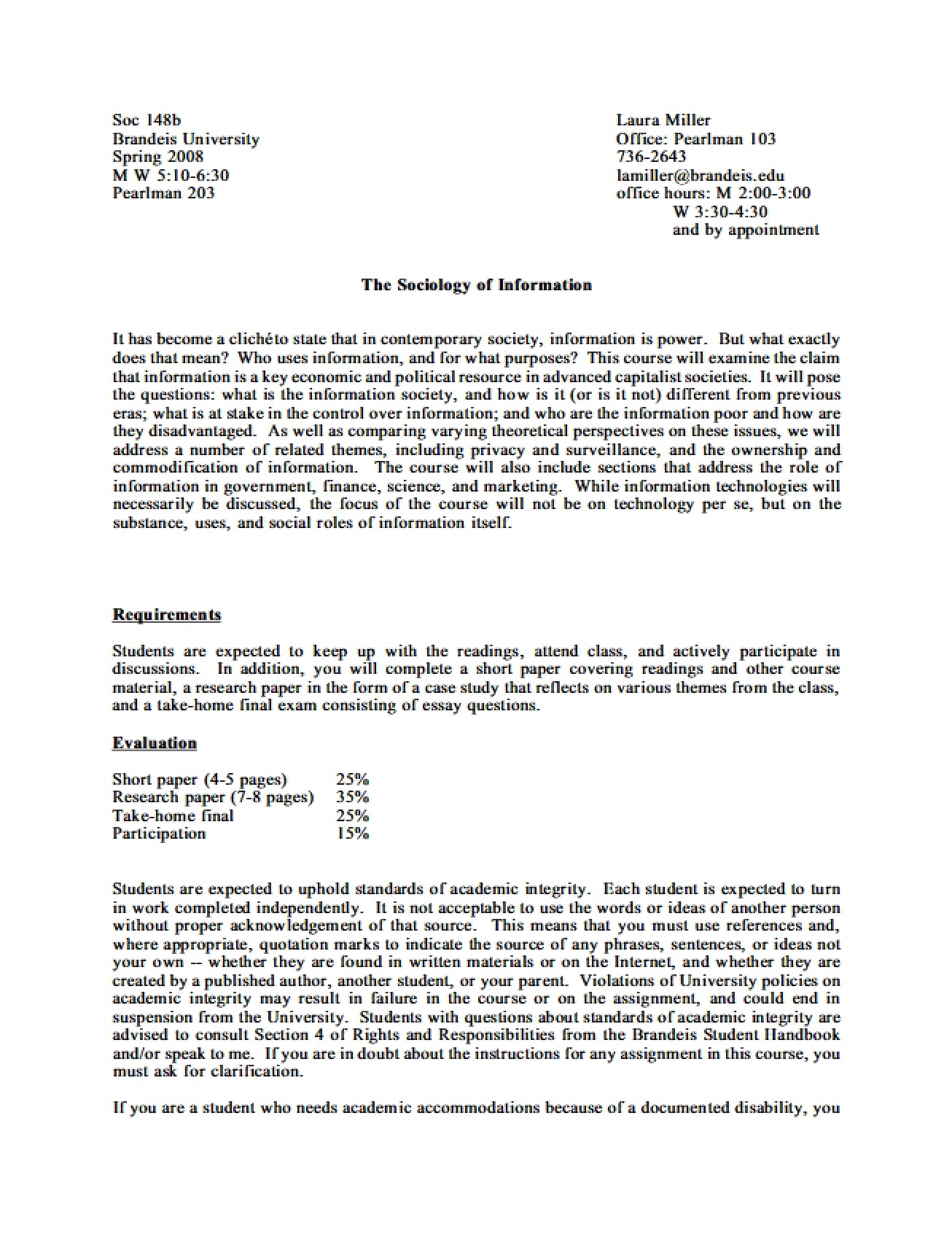 Information Sociology