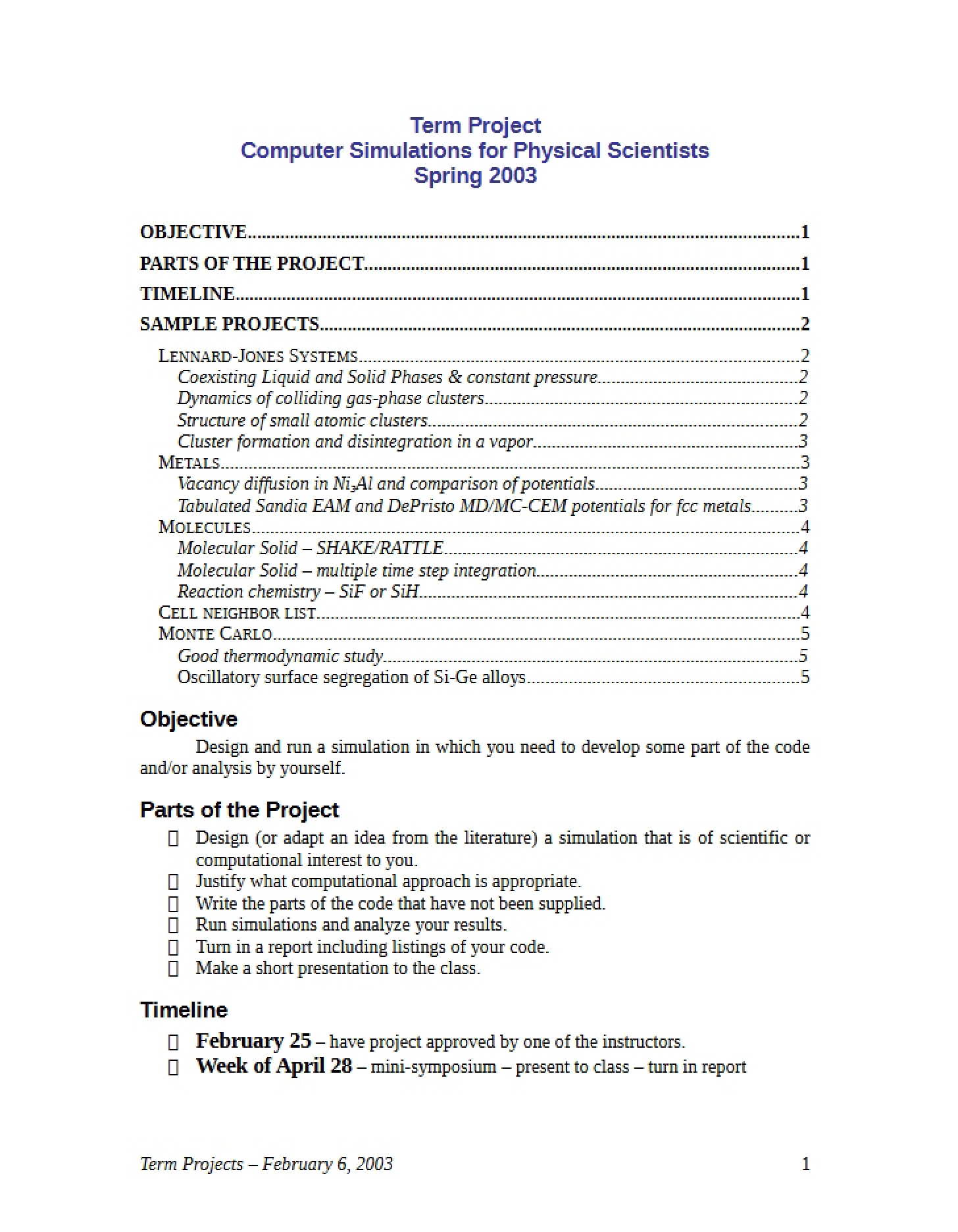 Physical Scientists Computer Simulations