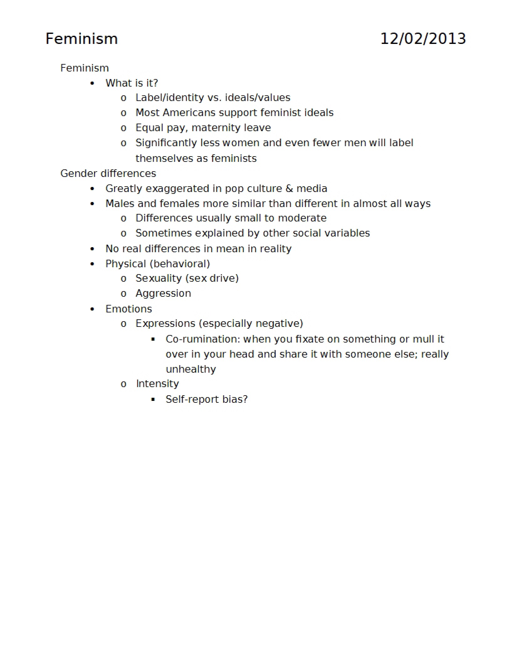Feminist Theory