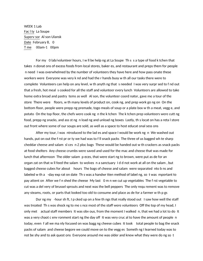 NSC 396A - Lab Report 1