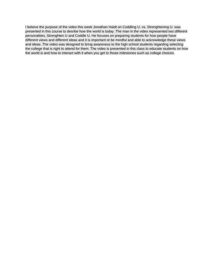 The Importance of Strengthening College Selection