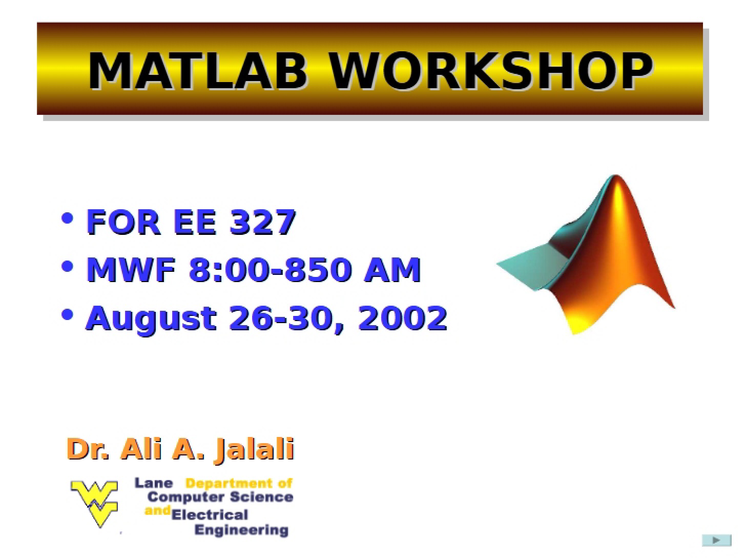 Workshop for MATLAB