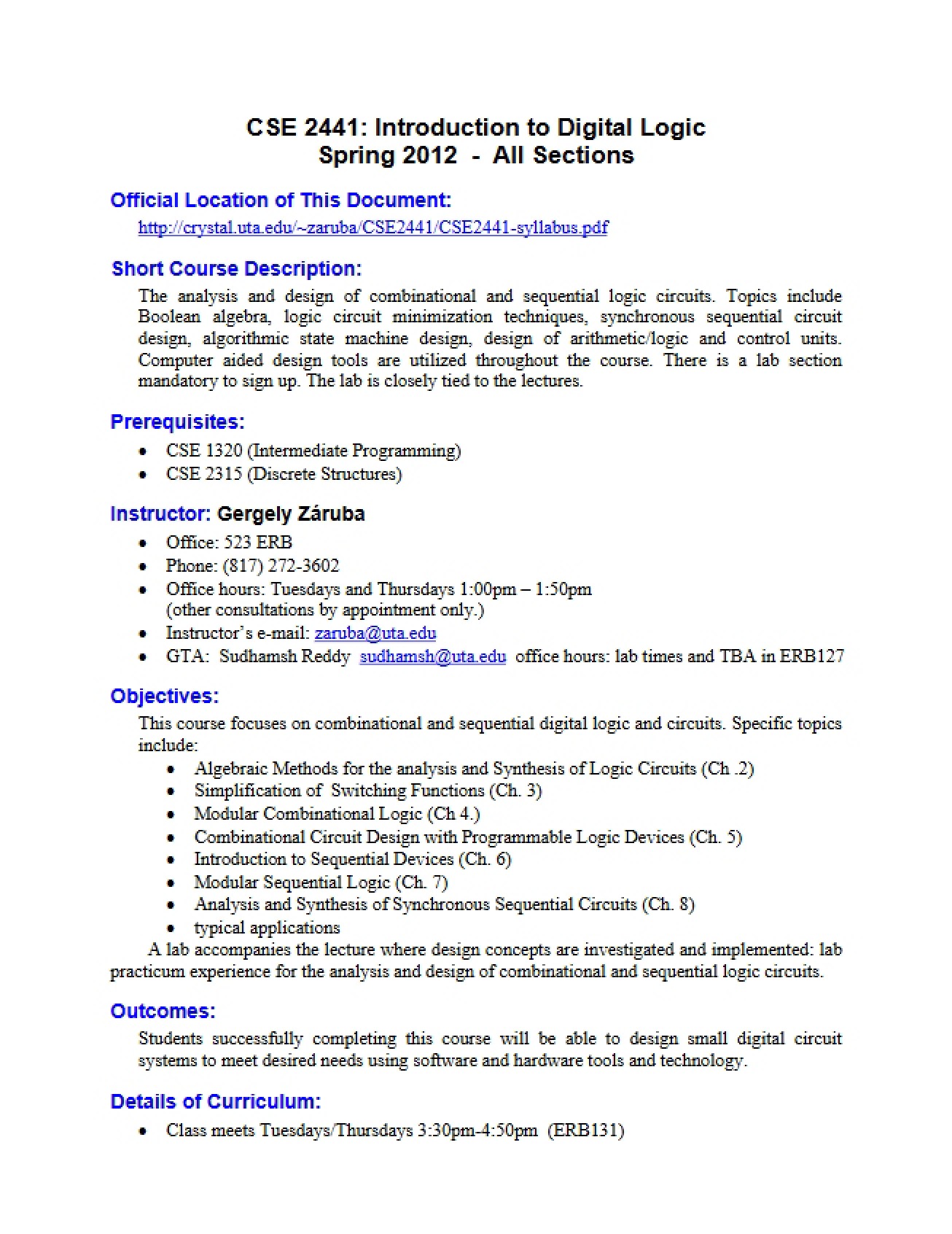Course Syllabus