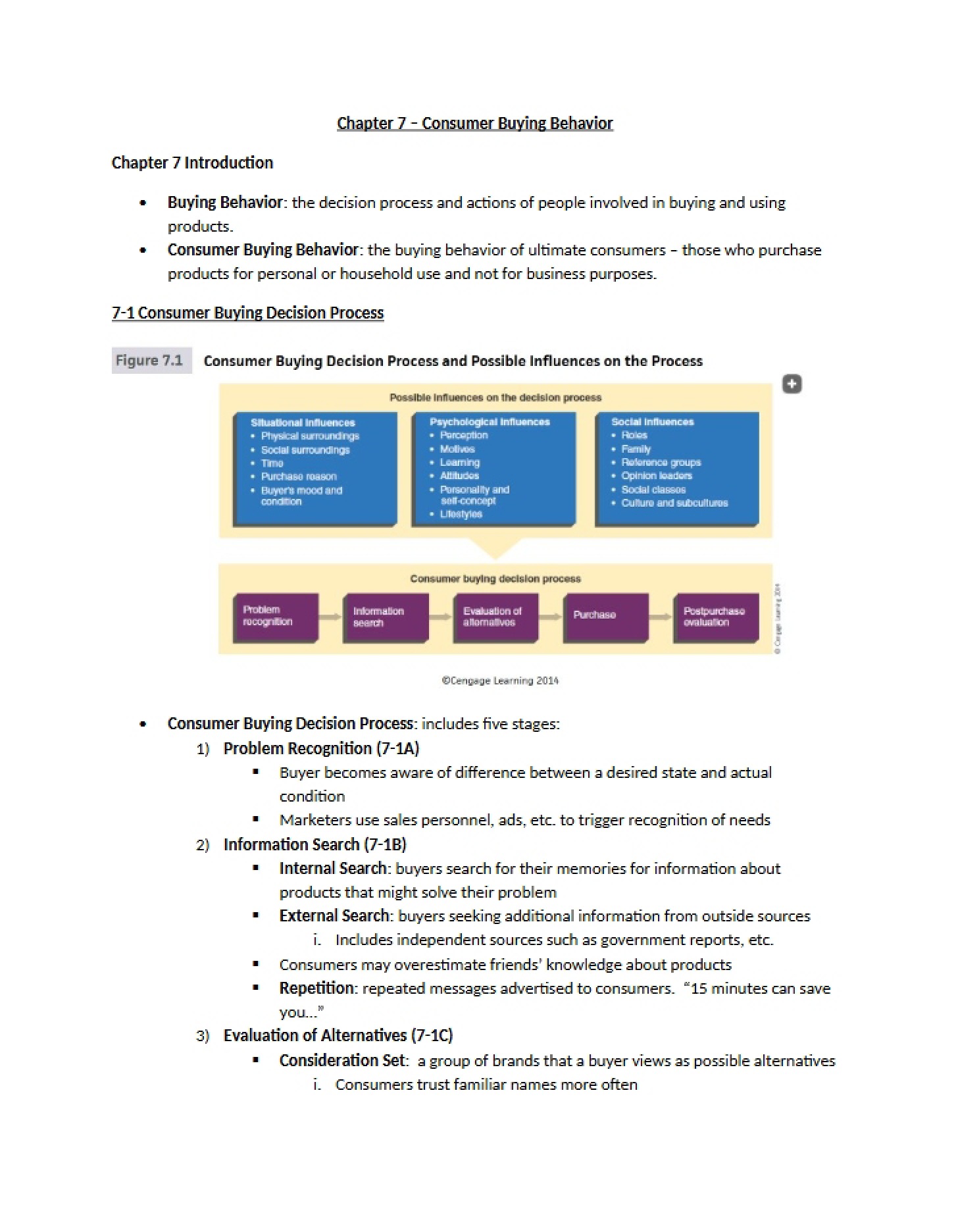 Consumer Buying Behavior (Chapter 7)