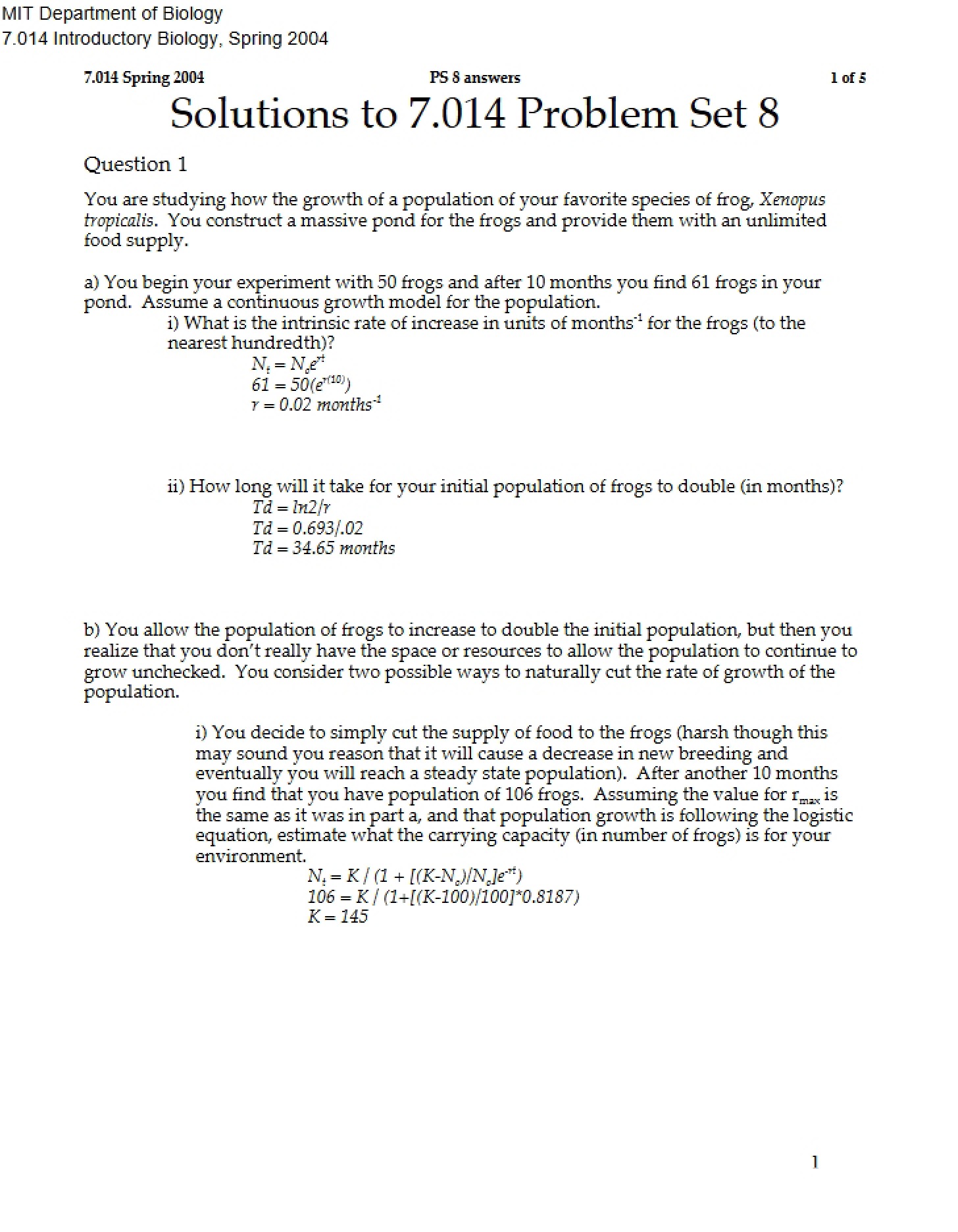 Notes for Review