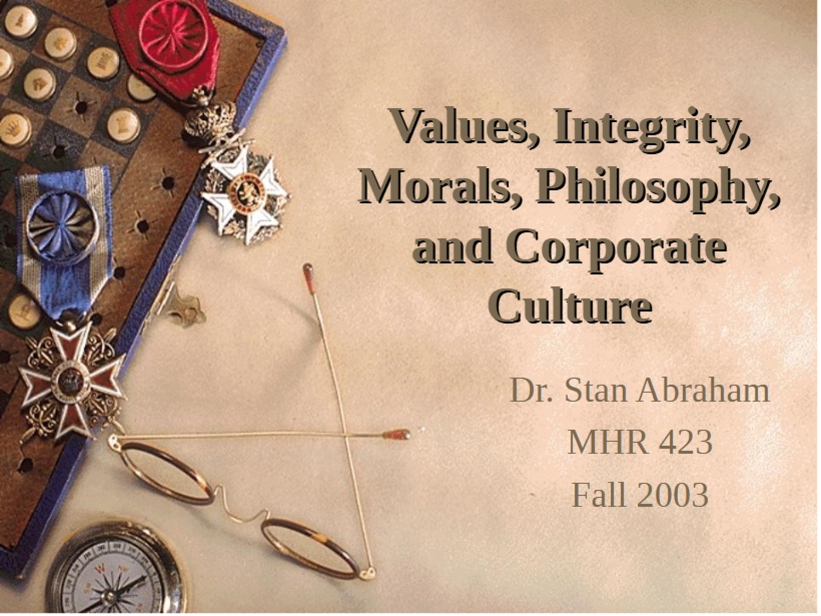 Values and Corporate Culture