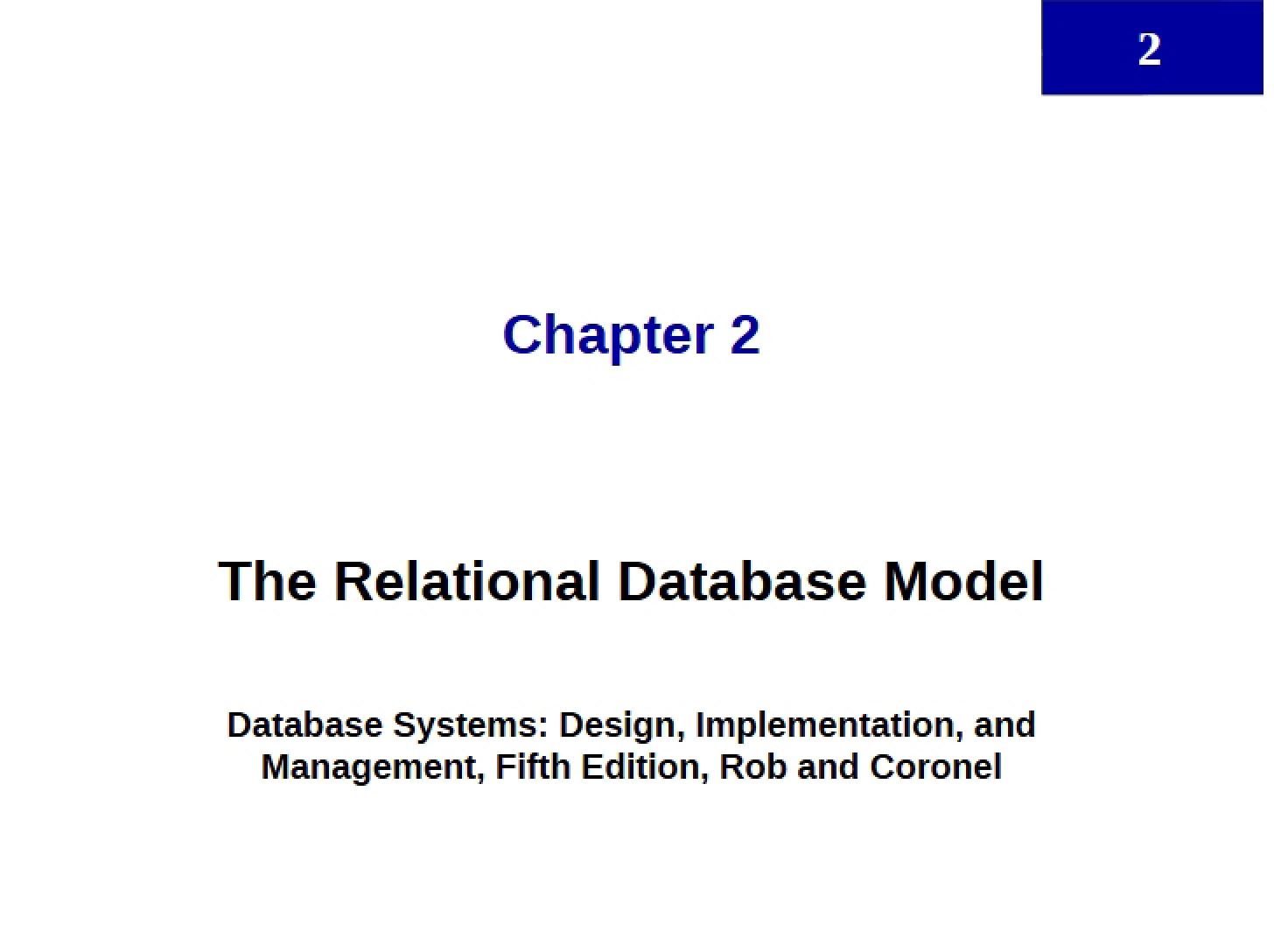 Model of Relational Databases