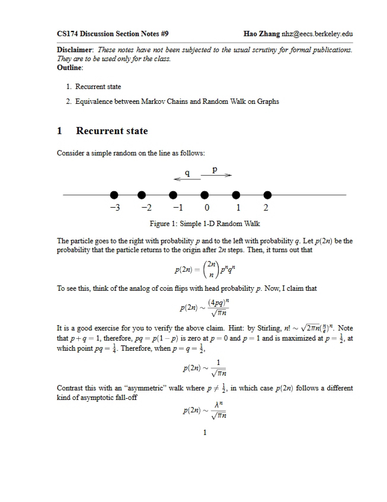 Combinatorics Lecture Notes