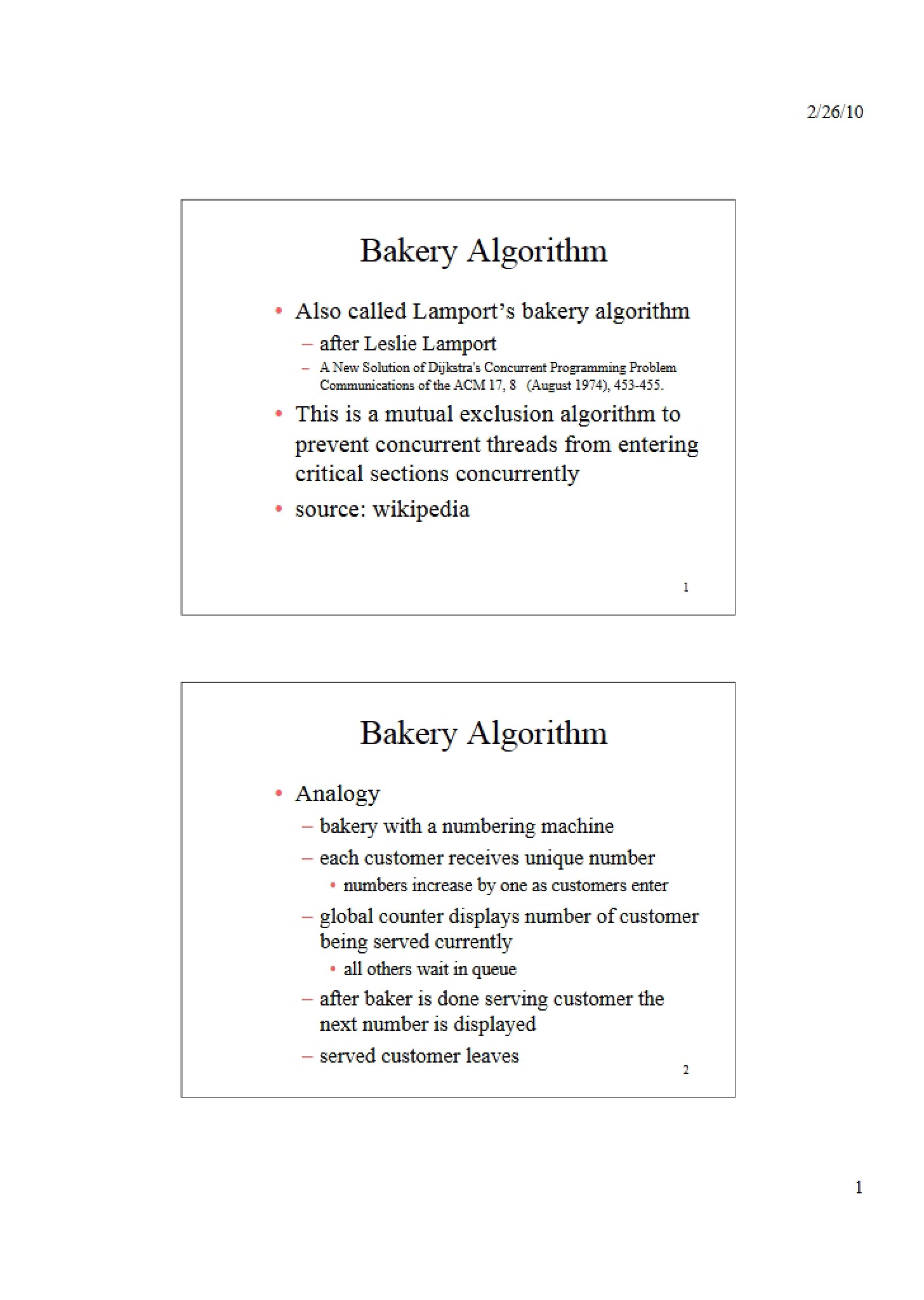 Bakery Algorithm Explained