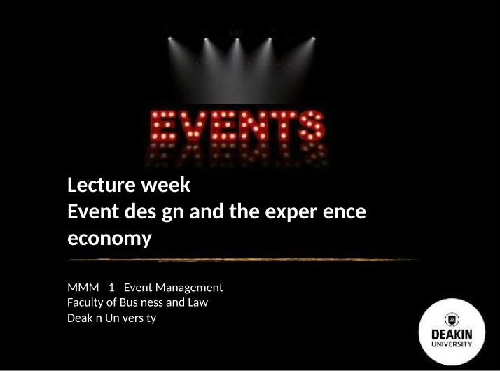 Exploring the Experience Economy in Event Management