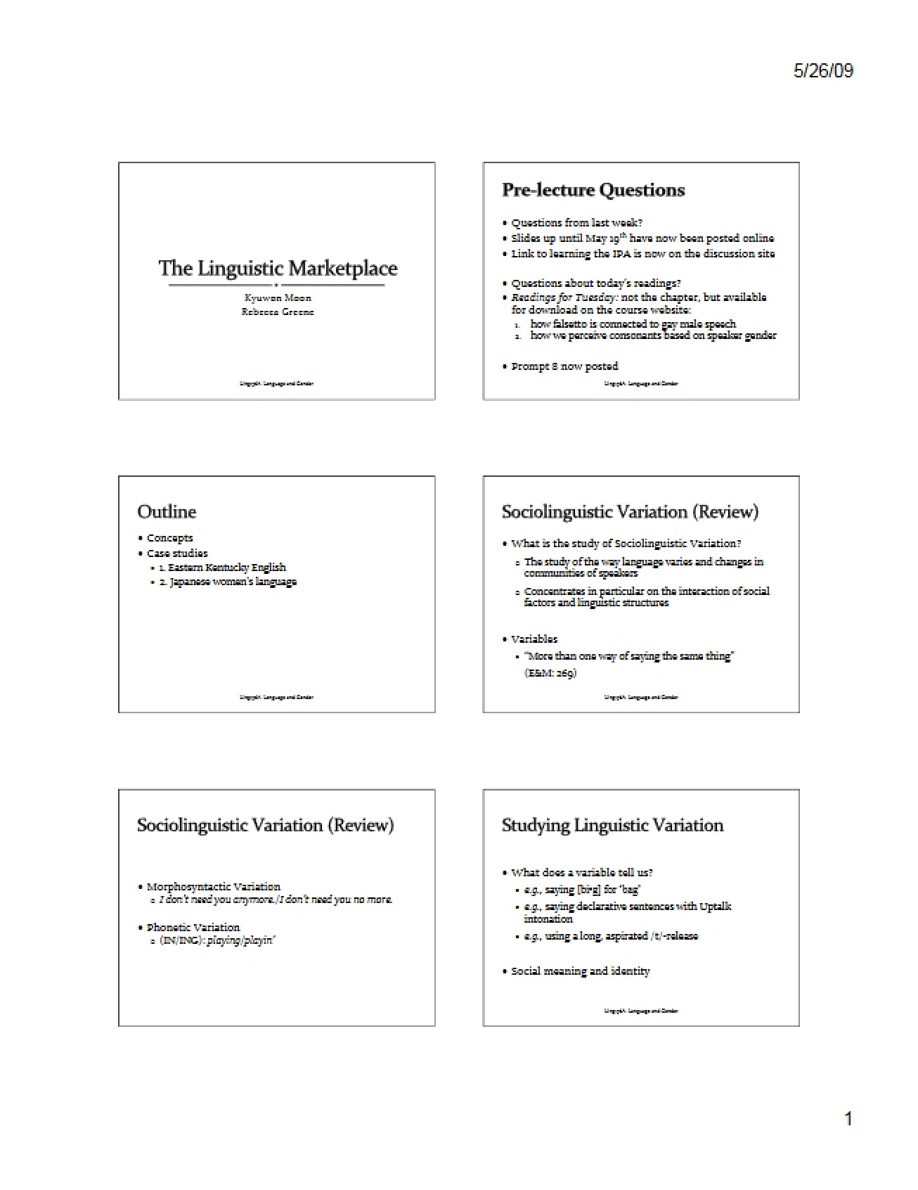 Understanding The Linguistic Marketplace
