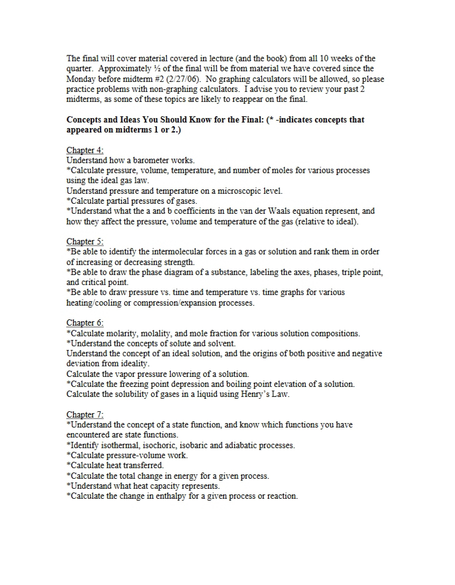 Guide for Final Exam