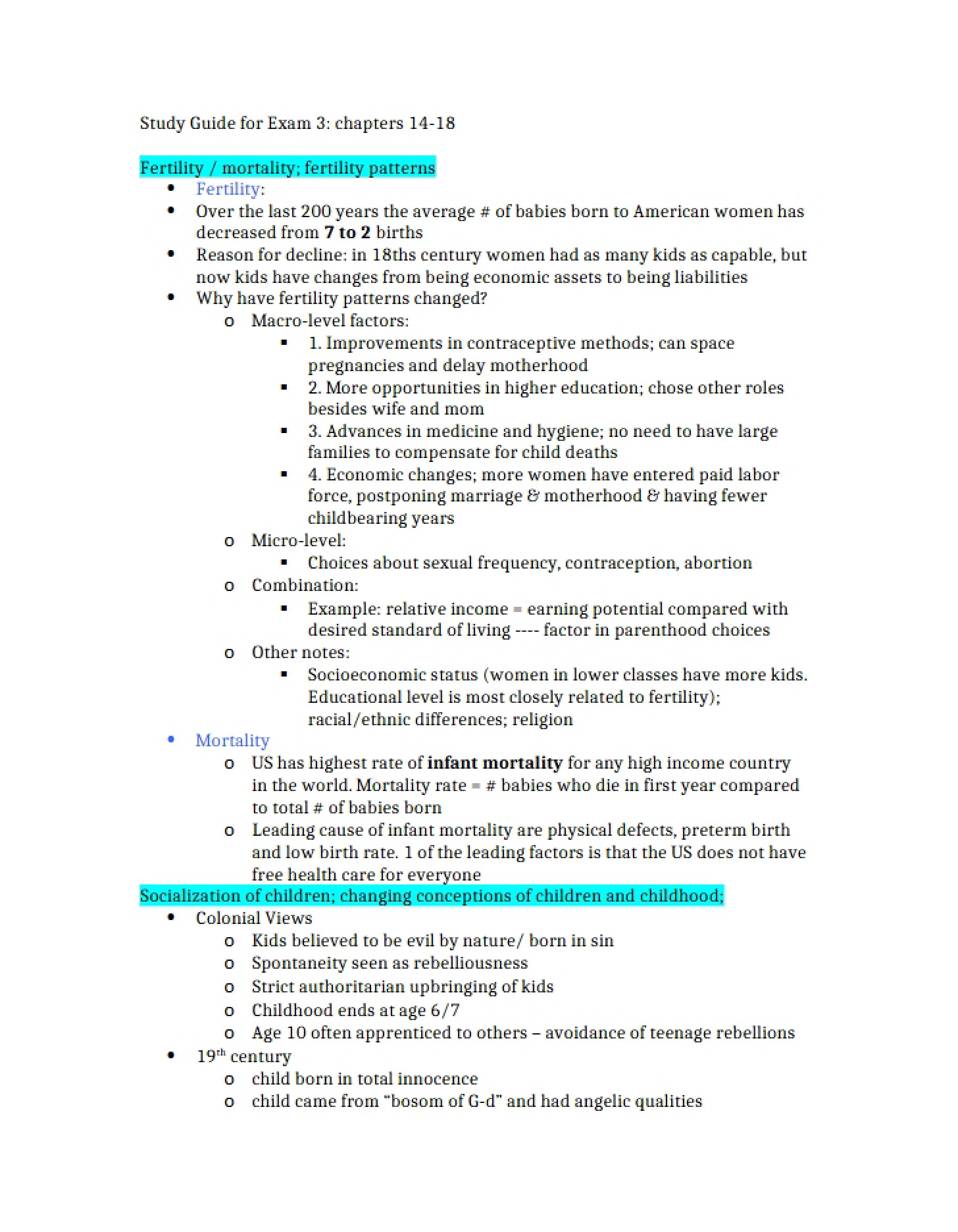 Examination Three