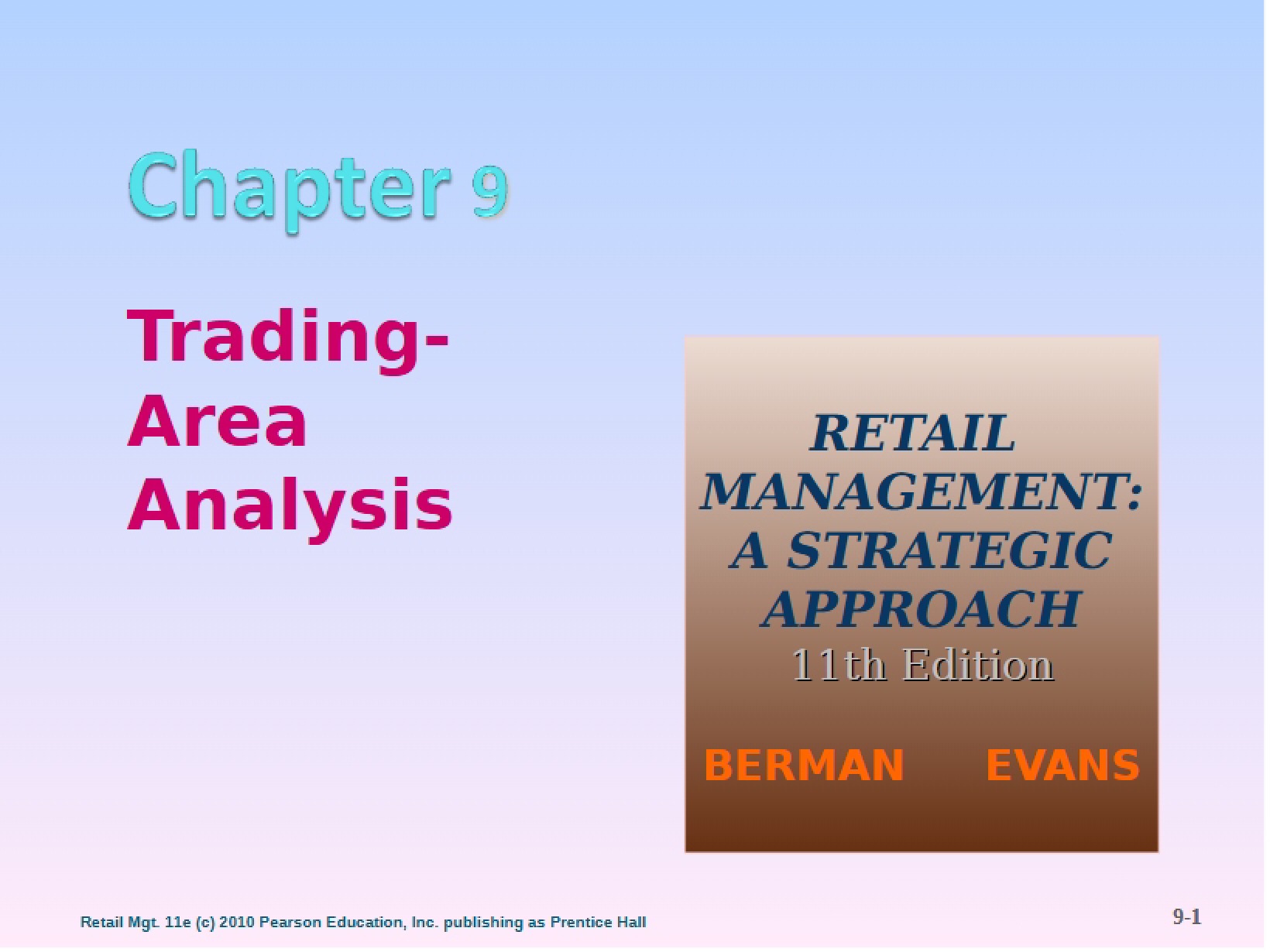 Analysis of Trading Areas